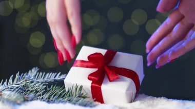 Noel hediyesi kış tatili şenlik dekorasyonu