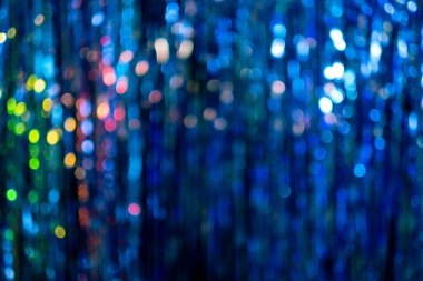 mavi noel soyut arka plan bokeh ışıkları