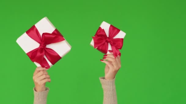 Natal bônus inverno feriados venda entrega do presente — Vídeo de Stock