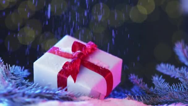Noel kutlaması bayram hediyesi kompozisyonu — Stok video