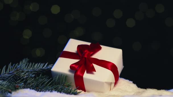 Gift holiday christmas decoration new year — Stock Video