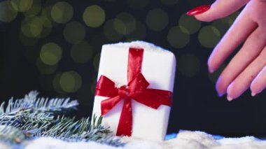 Noel hediyesi kış tatili kutlaması.