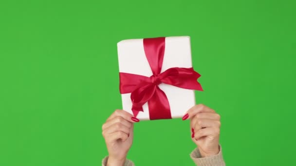 Новорічні сюрприз свята спеціальна пропозиція привітання — стокове відео