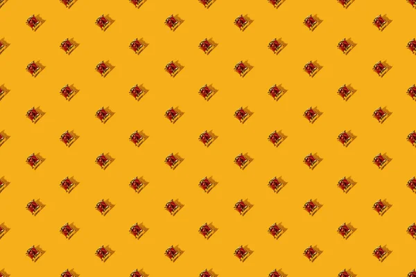 Oranje naadloze achtergrond decoratieve drum patroon — Stockfoto