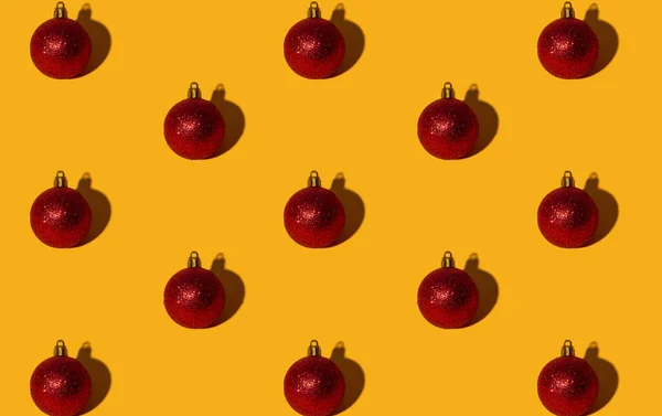Motif de boule de Noël fond sans couture orange — Photo