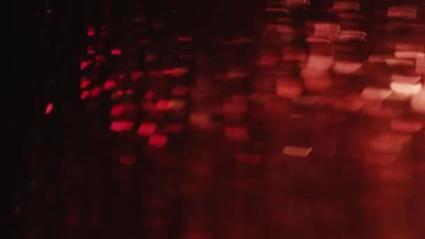 Fond abstrait festif flou étincelle lumières rouges — Video