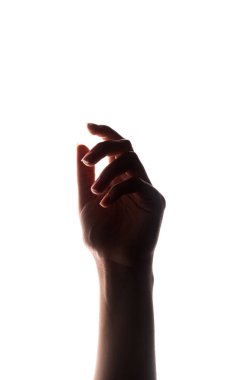 El silueti umutsuzluk melankoli yorgun kadın kolu