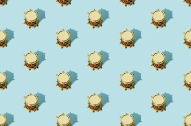 mavi xmas arkaplan altın varilsiz desen