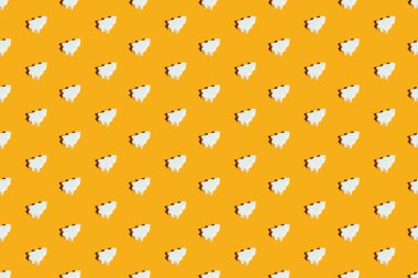 turuncu xmas arkaplan köknar ağacı dikişsiz desen