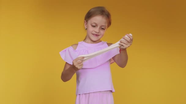 Schleimspielzeug kreatives Hobby Kinder Freizeit Spaß Basteln — Stockvideo