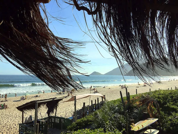 Rio Janeiro Brasil 2018 Costa Oceano Praia Pessoas Estão Descansando — Fotografia de Stock