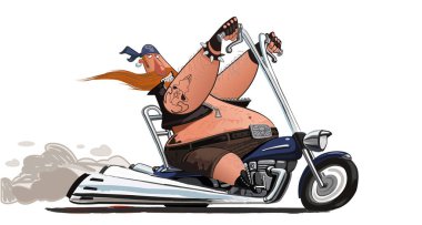 Hayatın ritmi. Süper güçlü motosikletli, aşırı hızlı, savurgan bir motorcu..