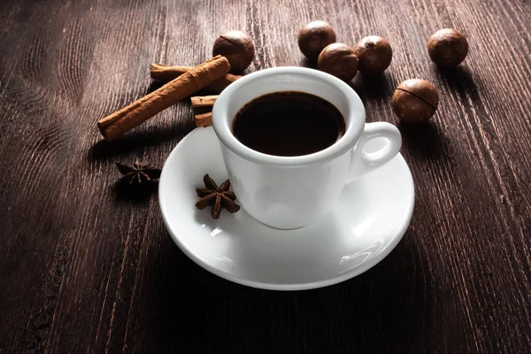 Cup Coffee Cinnamon Sticks — Stock Photo, Image