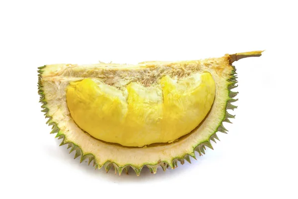 Rei Das Frutas Haste Longa Durian Backgroun Branco — Fotografia de Stock
