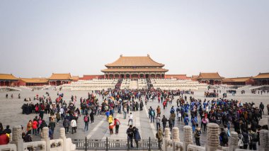 Pekin 'deki Yasak Şehir' deki turist - Çin, bulanık görüntüler 
