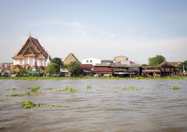 Riverside Community Chao Phraya River Bancoc — Fotografia de Stock