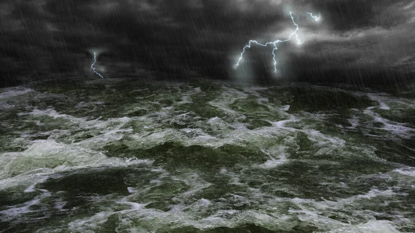 Fırtınada bir feribot dalgası