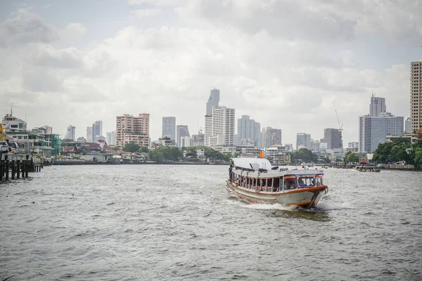 Het Toerisme Reizen Bangkok Door Chao Phraya Express Boat — Stockfoto