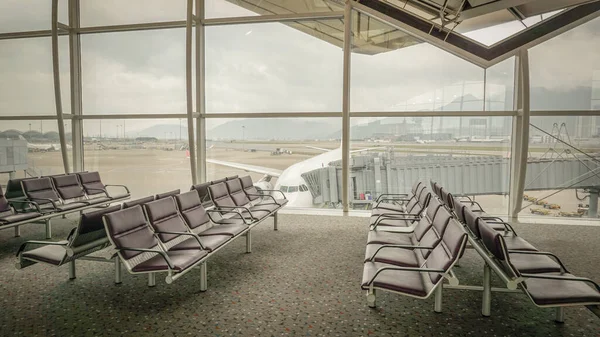 Silla Para Los Pasajeros Aeropuerto — Foto de Stock