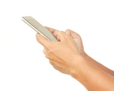 Akıllı telefonu tutan el..