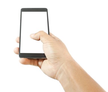 Akıllı telefonu tutan el..