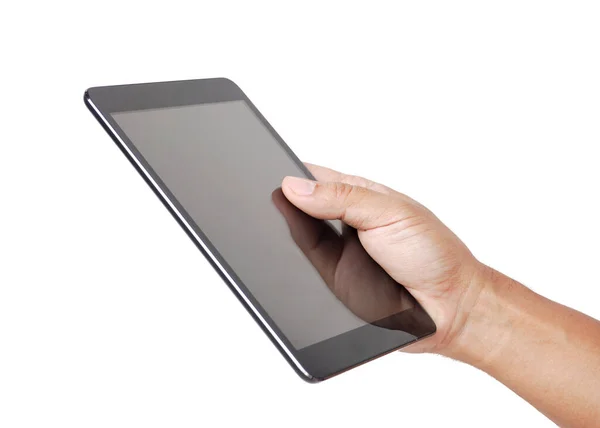 Hand Hält Ein Tablet — Stockfoto