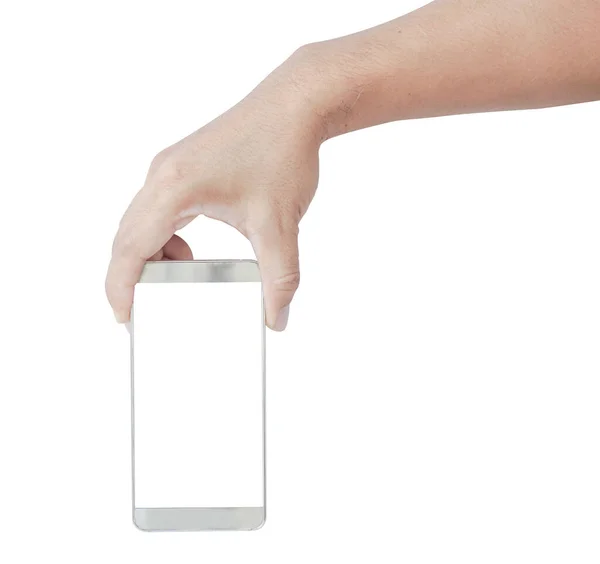 Ręczne Trzymanie Smartfona — Zdjęcie stockowe