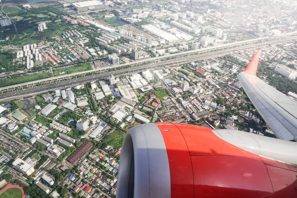 Fensteransicht Des Flugzeugs — Stockfoto