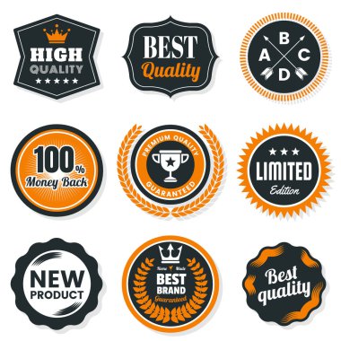 Vintage Retro vektör Logo afiş, poster, afiş için