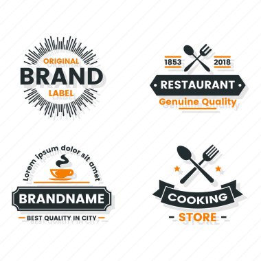 Vintage Retro vektör Logo afiş, poster, afiş için