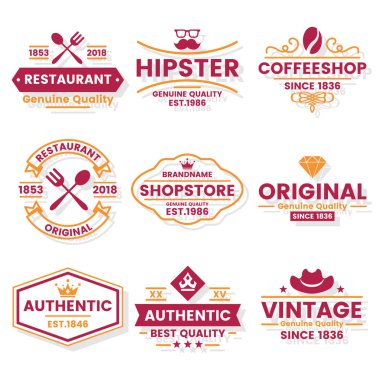 Vintage Retro vektör Logo afiş, poster, afiş için