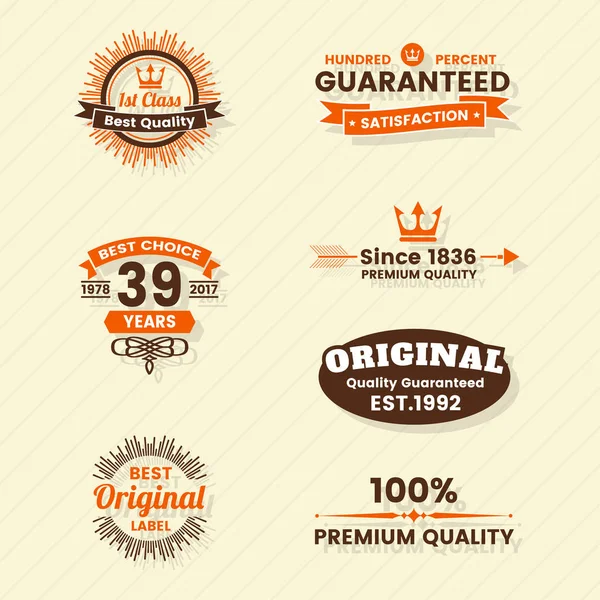 Vintage Retro Vector Logo Voor Spandoek Poster Flyer — Stockvector