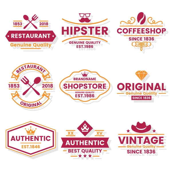 Vintage Retro vektör Logo afiş, poster, afiş için