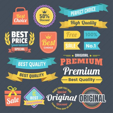 Vintage Retro vektör Logo afiş, poster, afiş için