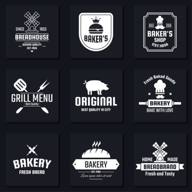 Vintage Retro vektör Logo afiş, poster, afiş için