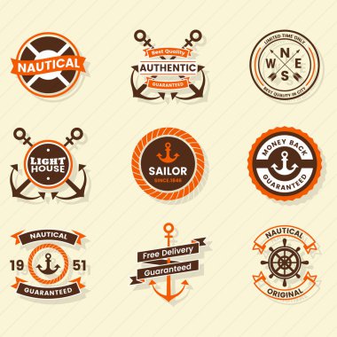 Vintage Retro vektör Logo afiş, poster, afiş için