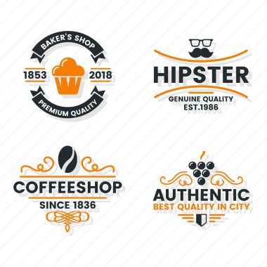 Vintage Retro vektör Logo afiş, poster, afiş için