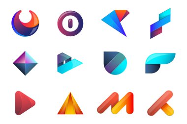 Modern en az vektör Logo afiş, poster, afiş için