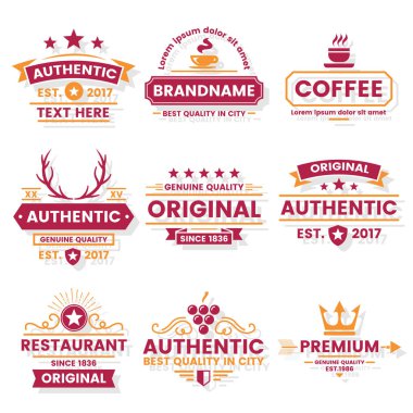 Vintage Retro vektör Logo afiş, poster, afiş için