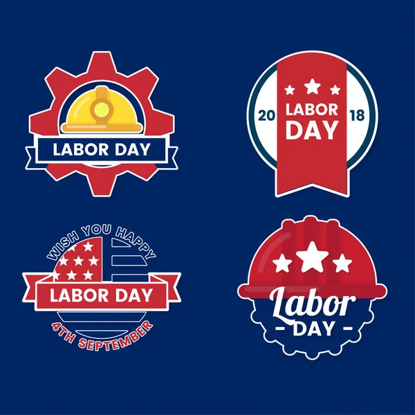 Labor Day Vektor Logo Für Banner Poster Flyer — Stockvektor