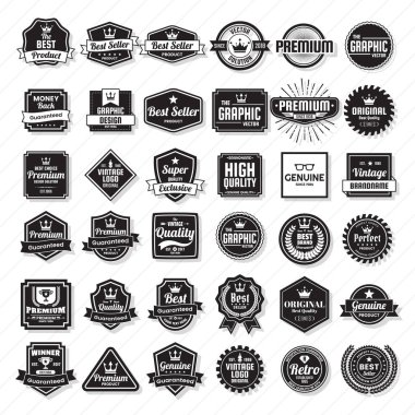 Vintage Retro vektör Logo afiş, poster, afiş için