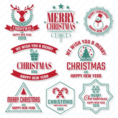 Christmas Vector Logo for banner, poster, flyer clipart