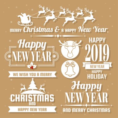 Noel vektör Logo afiş, poster, afiş için