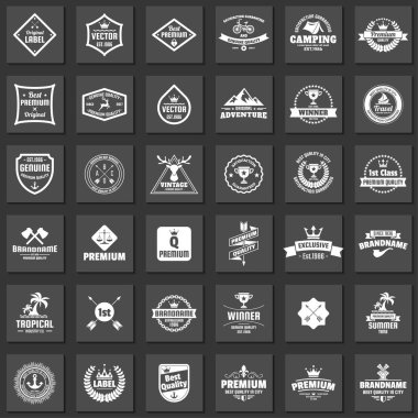 Vintage Retro vektör Logo afiş, poster, afiş için