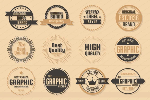 Logotipo Vetor Retro Vintage Para Banner Cartaz Panfleto — Vetor de Stock