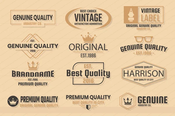 Logotipo Vetor Retro Vintage Para Banner Cartaz Panfleto — Vetor de Stock