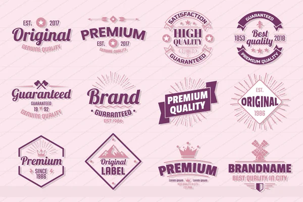 Logotipo Vetor Retro Vintage Para Banner Cartaz Panfleto —  Vetores de Stock