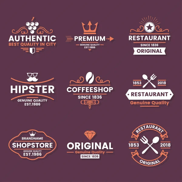 Vintage Retro vektör Logo afiş, poster, afiş için