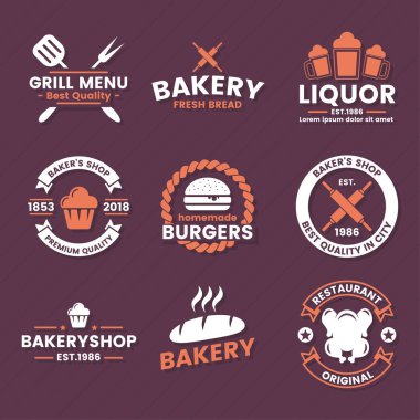 Vintage Retro vektör Logo afiş, poster, afiş için