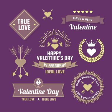 Retro Vintage vektör etiket banner için düğün